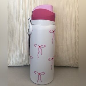 Pink Coquette Bow with Heart Water Bottle - Hydrapeak 32oz NWT